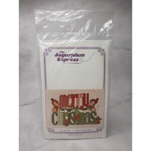 Vintage The Sugarplum Express Waste Canvas Cross Stitch Kit Merry Christmas Mice